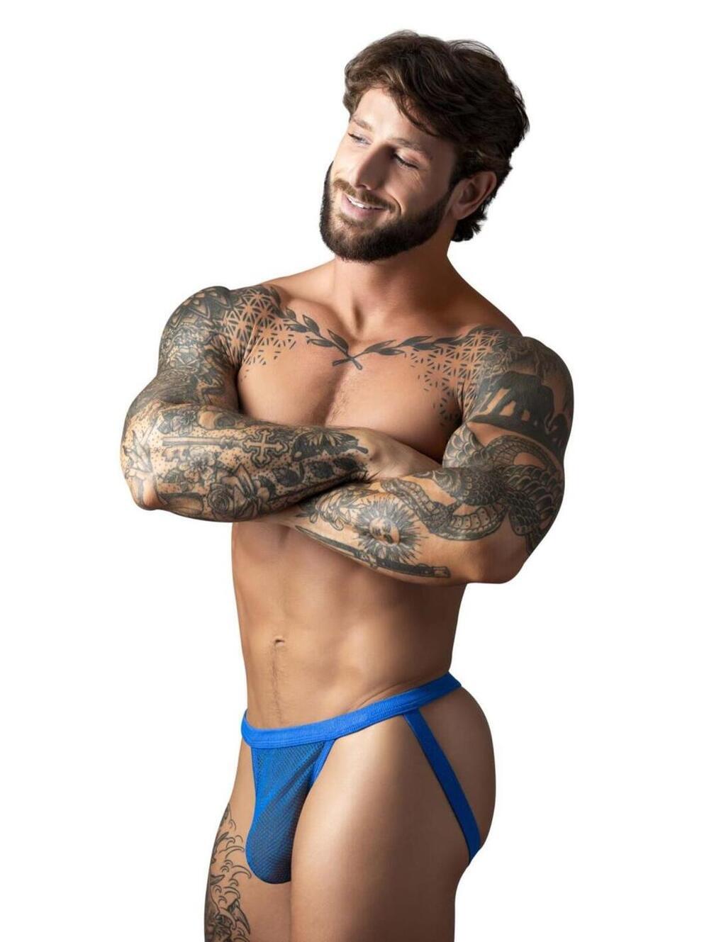 Male Power 388-11C Fishnet 2 Jockstrap Color Royal